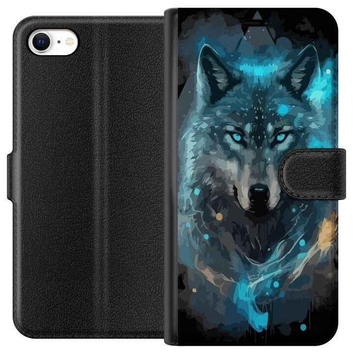 Wallet case for Apple iPhone 6 with Wolf design in the group SMARTPHONE & TABLETS / Phone cases / Apple / iPhone 6/6S at TP E-commerce Nordic AB (A51220)