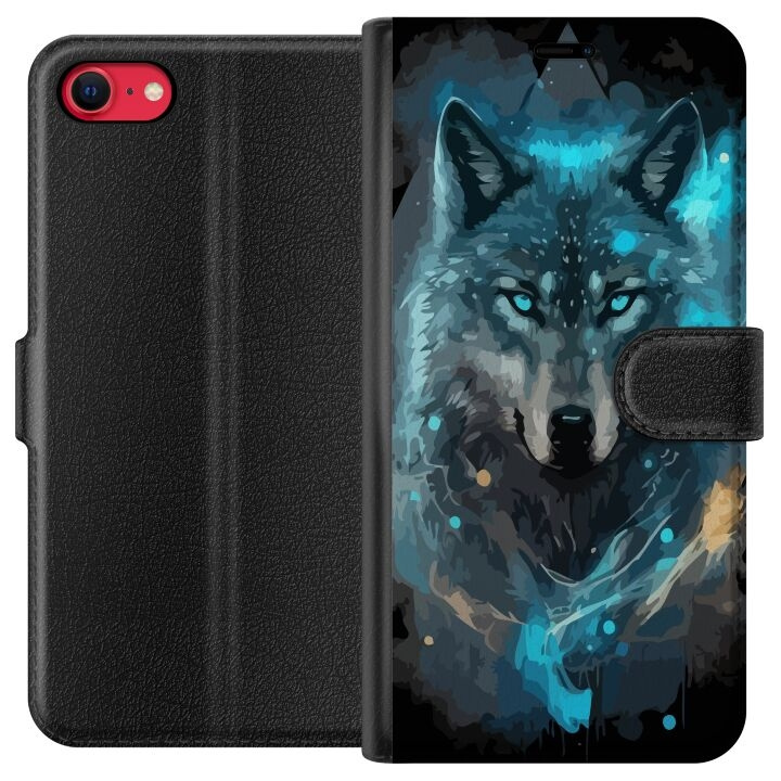 Wallet case for Apple iPhone 7 with Wolf design in the group SMARTPHONE & TABLETS / Phone cases / Apple / iPhone 7 at TP E-commerce Nordic AB (A51382)