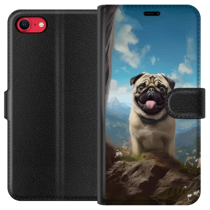 Wallet case for Apple iPhone 7 with Happy Dog design in the group SMARTPHONE & TABLETS / Phone cases / Apple / iPhone 7 at TP E-commerce Nordic AB (A51395)