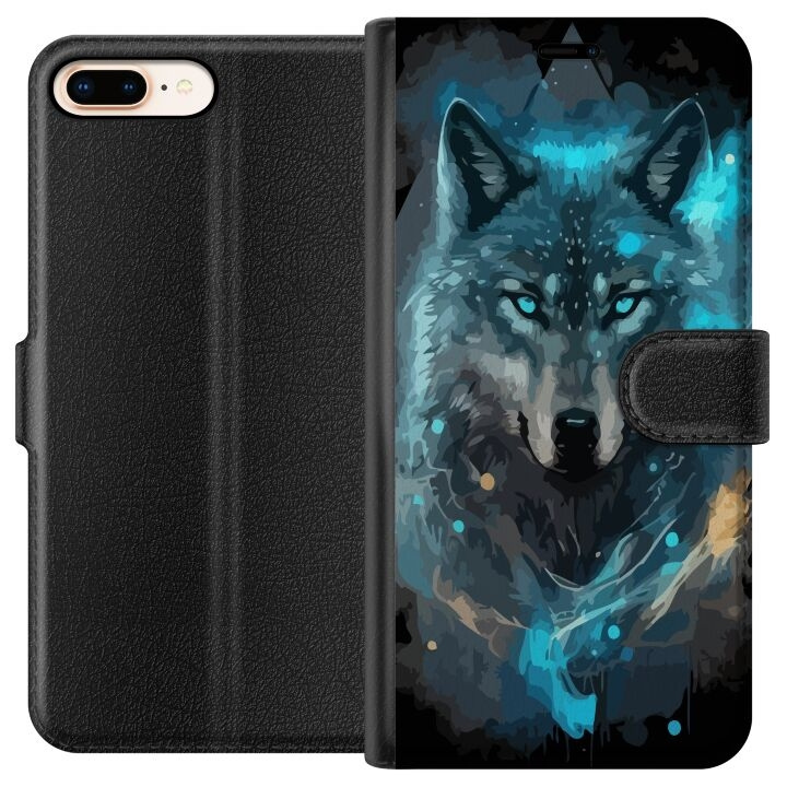 Wallet case for Apple iPhone 7 Plus with Wolf design in the group SMARTPHONE & TABLETS / Phone cases / Apple / iPhone 7 Plus at TP E-commerce Nordic AB (A51436)