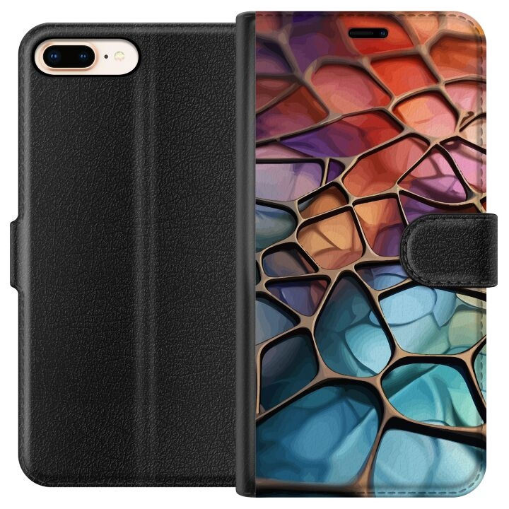 Wallet case for Apple iPhone 7 Plus with Metallic pattern design in the group SMARTPHONE & TABLETS / Phone cases / Apple / iPhone 7 Plus at TP E-commerce Nordic AB (A51441)