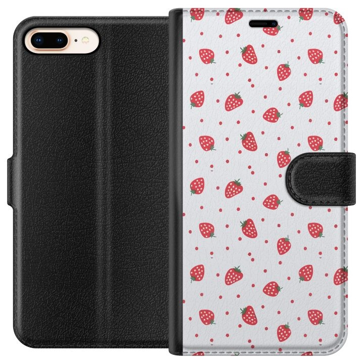 Wallet case for Apple iPhone 7 Plus with Strawberries design in the group SMARTPHONE & TABLETS / Phone cases / Apple / iPhone 7 Plus at TP E-commerce Nordic AB (A51448)