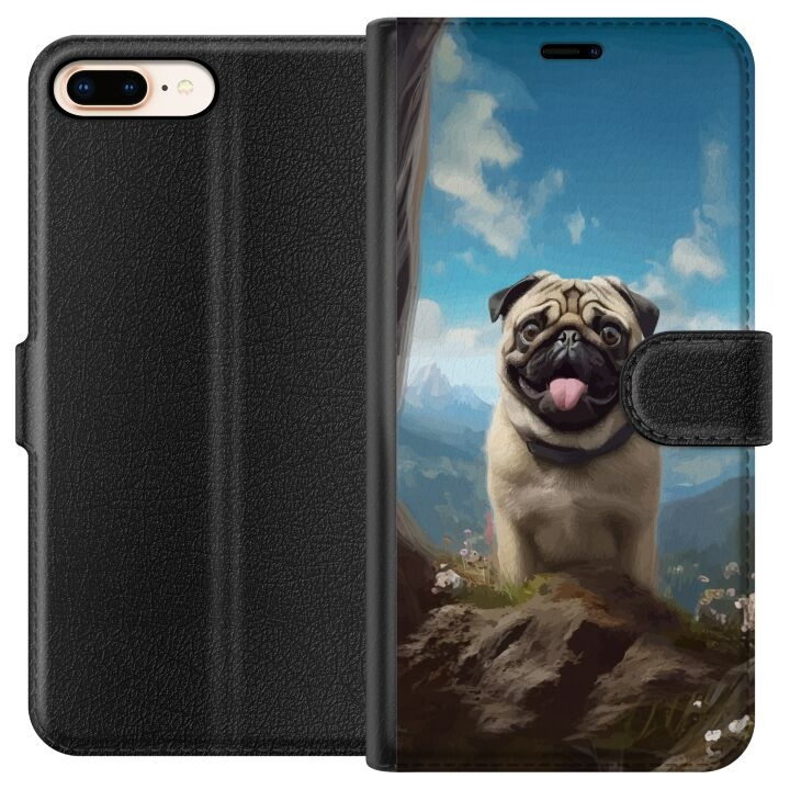 Wallet case for Apple iPhone 7 Plus with Happy Dog design in the group SMARTPHONE & TABLETS / Phone cases / Apple / iPhone 7 Plus at TP E-commerce Nordic AB (A51449)