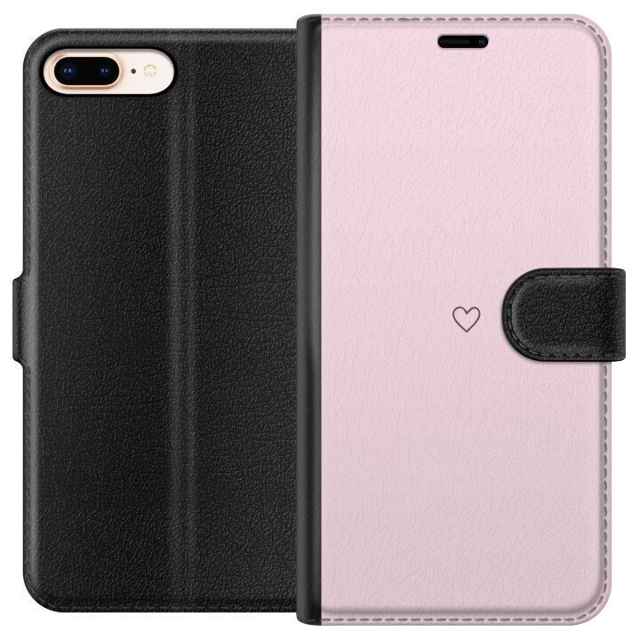 Wallet case for Apple iPhone 7 Plus with Heart design in the group SMARTPHONE & TABLETS / Phone cases / Apple / iPhone 7 Plus at TP E-commerce Nordic AB (A51450)