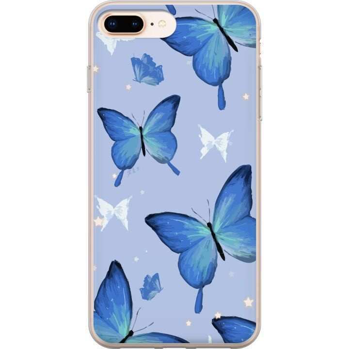 Mobile case for Apple iPhone 7 Plus with Blue butterflies design in the group SMARTPHONE & TABLETS / Phone cases / Apple / iPhone 7 Plus at TP E-commerce Nordic AB (A51474)