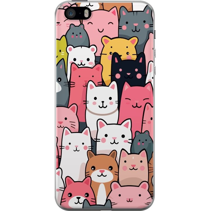 Mobile case for Apple iPhone SE (2016) with Cat pattern design in the group SMARTPHONE & TABLETS / Phone cases / Apple / iPhone 5/5S/SE at TP E-commerce Nordic AB (A51682)