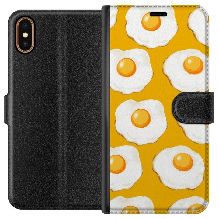 Wallet case for Apple iPhone X with Fried egg design in the group SMARTPHONE & TABLETS / Phone cases / Apple / iPhone X/XS at TP E-commerce Nordic AB (A51757)