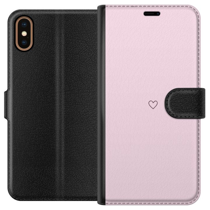 Wallet case for Apple iPhone X with Heart design in the group SMARTPHONE & TABLETS / Phone cases / Apple / iPhone X/XS at TP E-commerce Nordic AB (A51774)