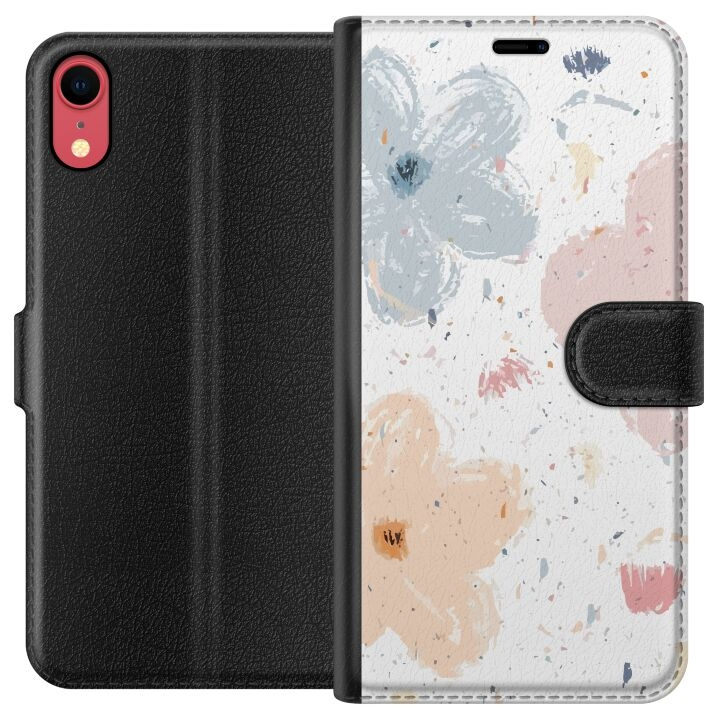 Wallet case for Apple iPhone XR with Flowers design in the group SMARTPHONE & TABLETS / Phone cases / Apple / iPhone XR at TP E-commerce Nordic AB (A51821)