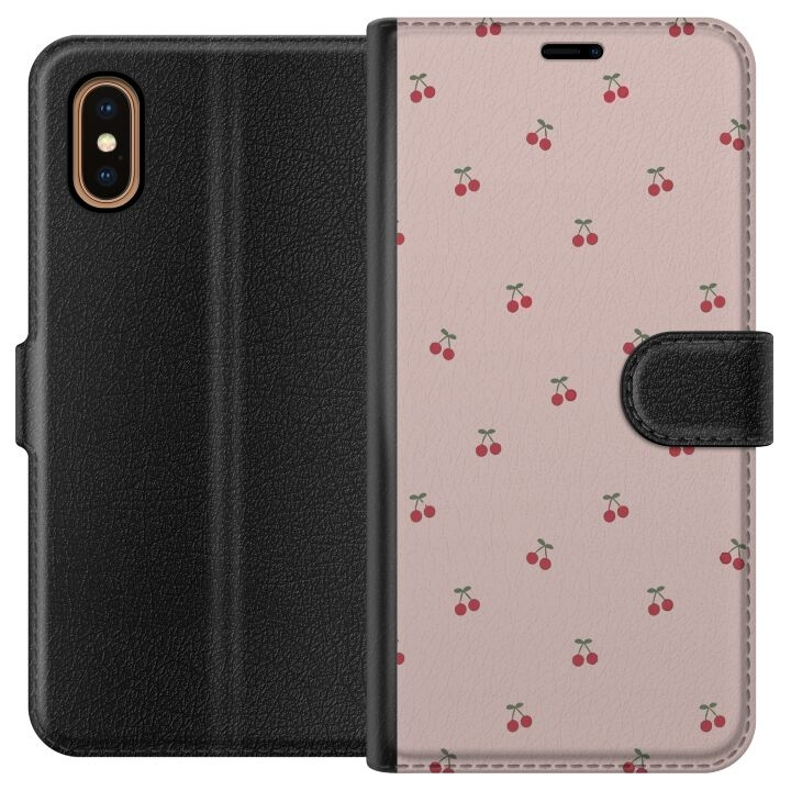 Wallet case for Apple iPhone XS Max with Cherry design in the group SMARTPHONE & TABLETS / Phone cases / Apple / iPhone XS Max at TP E-commerce Nordic AB (A51924)