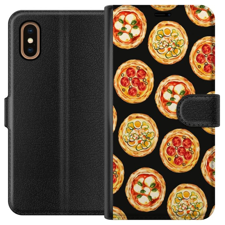 Wallet case for Apple iPhone XS Max with Pizza design in the group SMARTPHONE & TABLETS / Phone cases / Apple / iPhone XS Max at TP E-commerce Nordic AB (A51930)