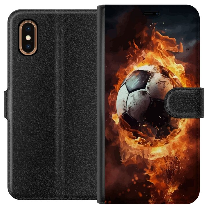 Wallet case for Apple iPhone XS Max with Football design in the group SMARTPHONE & TABLETS / Phone cases / Apple / iPhone XS Max at TP E-commerce Nordic AB (A51938)