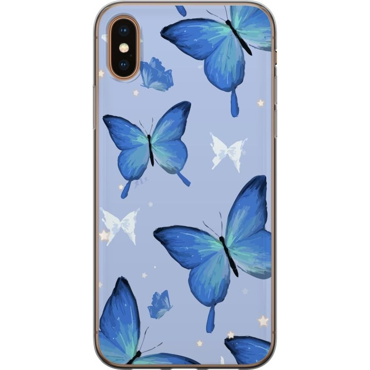 Mobile case for Apple iPhone XS Max with Blue butterflies design in the group SMARTPHONE & TABLETS / Phone cases / Apple / iPhone XS Max at TP E-commerce Nordic AB (A51960)