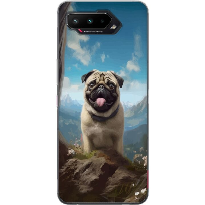 Mobile case for Asus ROG Phone 5 with Happy Dog design in the group SMARTPHONE & TABLETS / Phone cases / Asus at TP E-commerce Nordic AB (A51989)