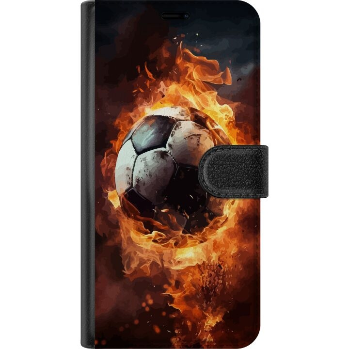 Wallet case for Asus ROG Phone 7 with Football design in the group SMARTPHONE & TABLETS / Phone cases / Asus at TP E-commerce Nordic AB (A52019)