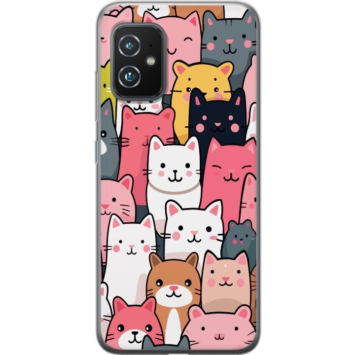 Mobile case for Asus Zenfone 8 with Cat pattern design in the group SMARTPHONE & TABLETS / Phone cases / Asus at TP E-commerce Nordic AB (A52033)