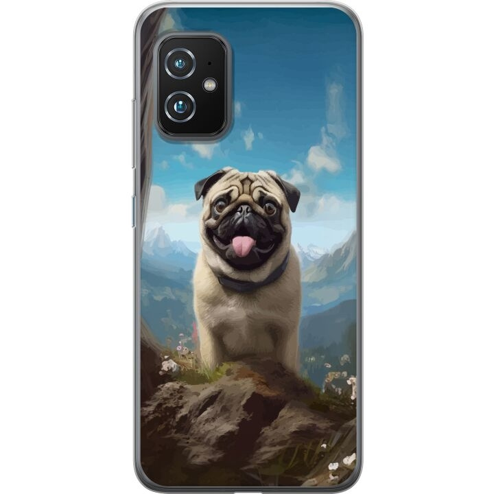 Mobile case for Asus Zenfone 8 with Happy Dog design in the group SMARTPHONE & TABLETS / Phone cases / Asus at TP E-commerce Nordic AB (A52043)