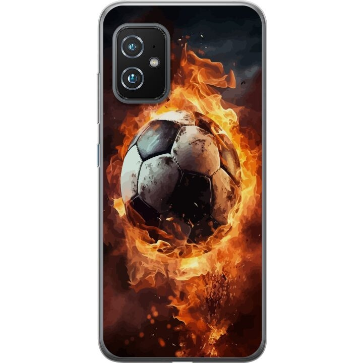 Mobile case for Asus Zenfone 8 with Football design in the group SMARTPHONE & TABLETS / Phone cases / Asus at TP E-commerce Nordic AB (A52046)