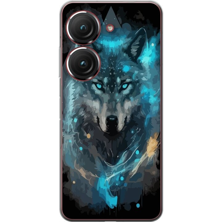 Mobile case for Asus Zenfone 9 with Wolf design in the group SMARTPHONE & TABLETS / Phone cases / Asus at TP E-commerce Nordic AB (A52057)