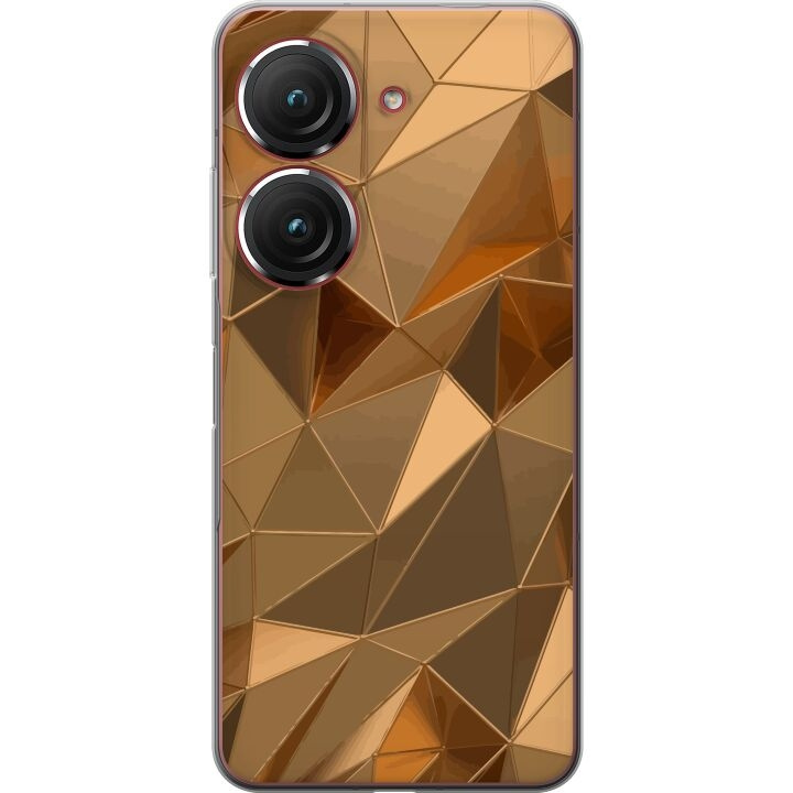 Mobile case for Asus Zenfone 9 with 3D Gold design in the group SMARTPHONE & TABLETS / Phone cases / Asus at TP E-commerce Nordic AB (A52076)