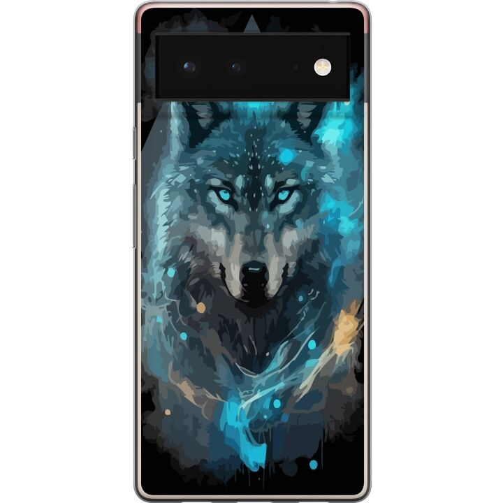 Mobile case for Google Pixel 6 with Wolf design in the group SMARTPHONE & TABLETS / Phone cases / Google at TP E-commerce Nordic AB (A52084)