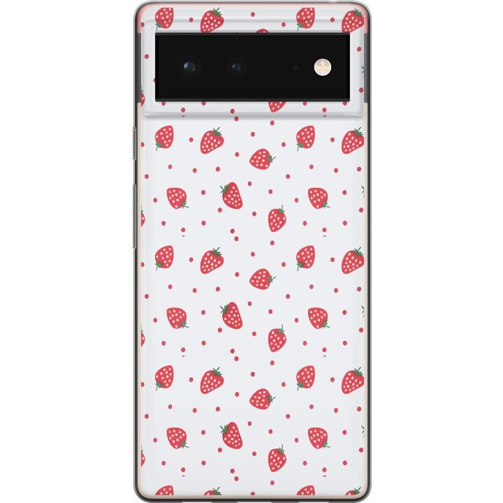 Mobile case for Google Pixel 6 with Strawberries design in the group SMARTPHONE & TABLETS / Phone cases / Google at TP E-commerce Nordic AB (A52096)