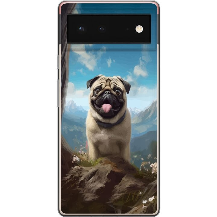 Mobile case for Google Pixel 6 with Happy Dog design in the group SMARTPHONE & TABLETS / Phone cases / Google at TP E-commerce Nordic AB (A52097)