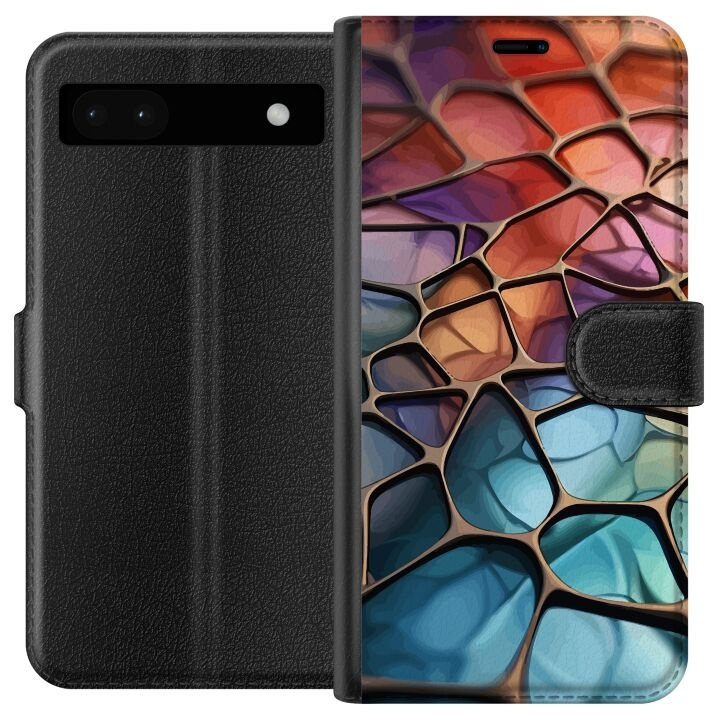 Wallet case for Google Pixel 6a with Metallic pattern design in the group SMARTPHONE & TABLETS / Phone cases / Google at TP E-commerce Nordic AB (A52116)