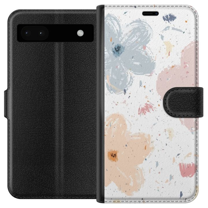 Wallet case for Google Pixel 6a with Flowers design in the group SMARTPHONE & TABLETS / Phone cases / Google at TP E-commerce Nordic AB (A52118)