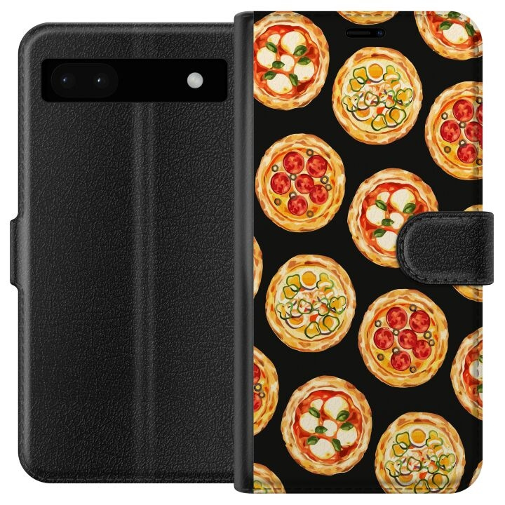 Wallet case for Google Pixel 6a with Pizza design in the group SMARTPHONE & TABLETS / Phone cases / Google at TP E-commerce Nordic AB (A52119)