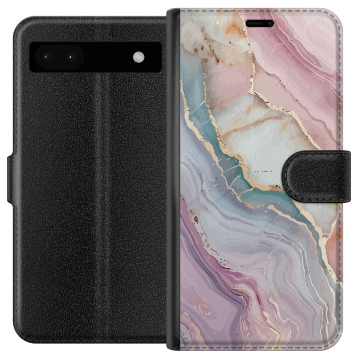 Wallet case for Google Pixel 6a with Marble design in the group SMARTPHONE & TABLETS / Phone cases / Google at TP E-commerce Nordic AB (A52128)