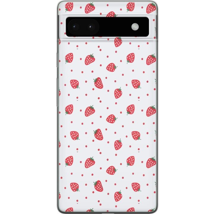 Mobile case for Google Pixel 6a with Strawberries design in the group SMARTPHONE & TABLETS / Phone cases / Google at TP E-commerce Nordic AB (A52150)