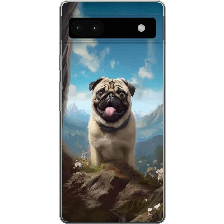 Mobile case for Google Pixel 6a with Happy Dog design in the group SMARTPHONE & TABLETS / Phone cases / Google at TP E-commerce Nordic AB (A52151)