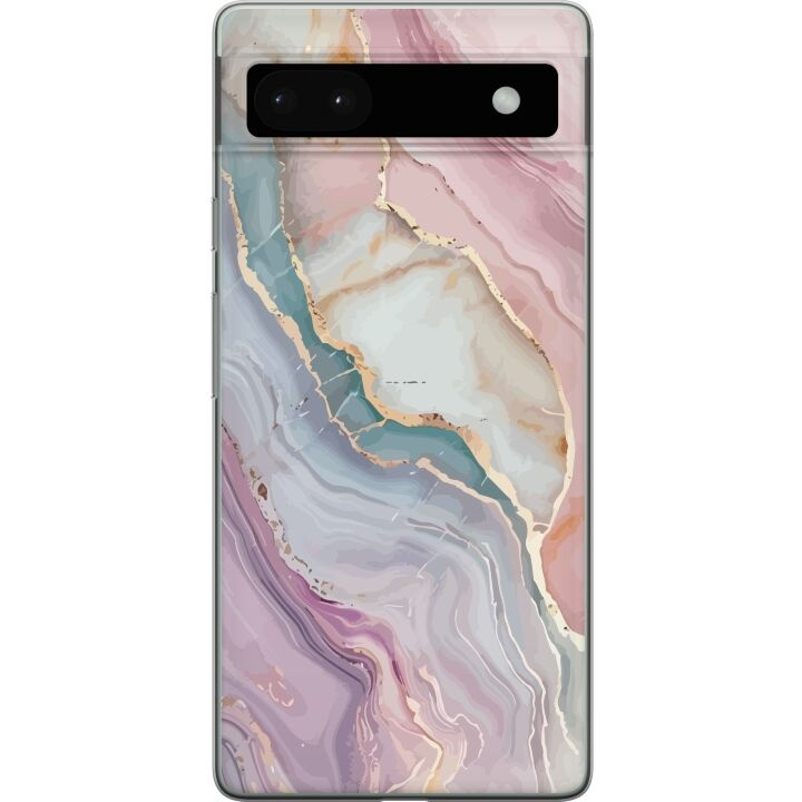 Mobile case for Google Pixel 6a with Marble design in the group SMARTPHONE & TABLETS / Phone cases / Google at TP E-commerce Nordic AB (A52155)