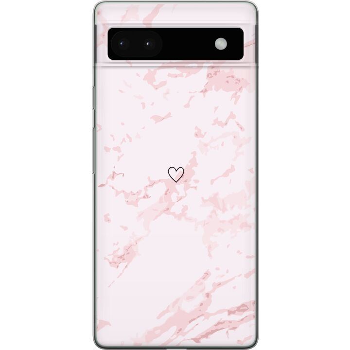 Mobile case for Google Pixel 6a with Pink Heart design in the group SMARTPHONE & TABLETS / Phone cases / Google at TP E-commerce Nordic AB (A52156)