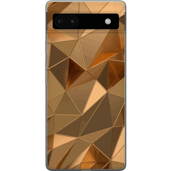 Mobile case for Google Pixel 6a with 3D Gold design in the group SMARTPHONE & TABLETS / Phone cases / Google at TP E-commerce Nordic AB (A52157)