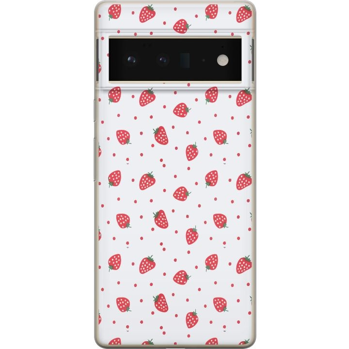 Mobile case for Google Pixel 6 Pro with Strawberries design in the group SMARTPHONE & TABLETS / Phone cases / Google at TP E-commerce Nordic AB (A52177)