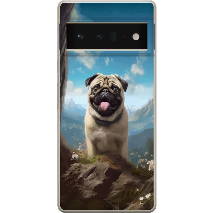 Mobile case for Google Pixel 6 Pro with Happy Dog design in the group SMARTPHONE & TABLETS / Phone cases / Google at TP E-commerce Nordic AB (A52178)