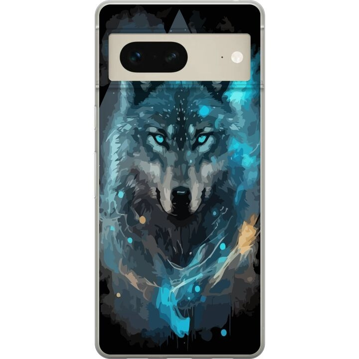 Mobile case for Google Pixel 7 with Wolf design in the group SMARTPHONE & TABLETS / Phone cases / Google at TP E-commerce Nordic AB (A52192)