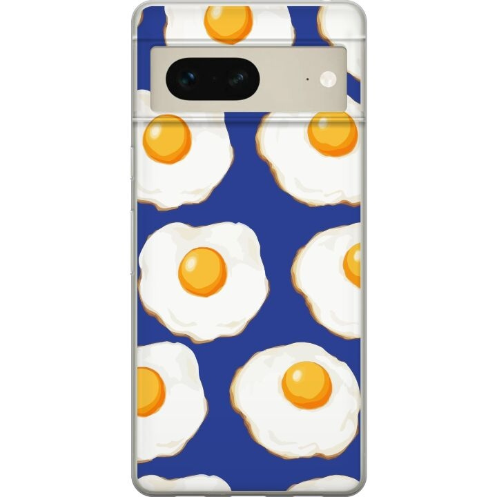 Mobile case for Google Pixel 7 with Fried eggs design in the group SMARTPHONE & TABLETS / Phone cases / Google at TP E-commerce Nordic AB (A52193)