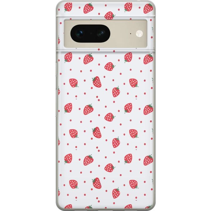 Mobile case for Google Pixel 7 with Strawberries design in the group SMARTPHONE & TABLETS / Phone cases / Google at TP E-commerce Nordic AB (A52204)