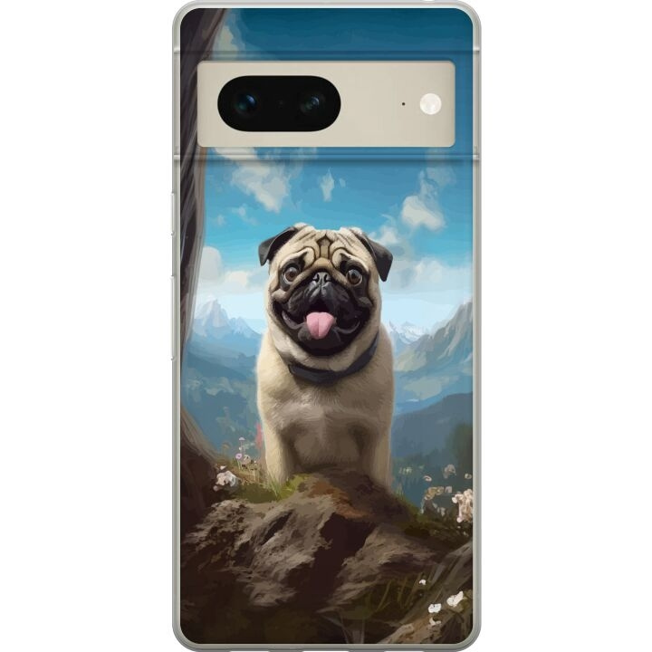 Mobile case for Google Pixel 7 with Happy Dog design in the group SMARTPHONE & TABLETS / Phone cases / Google at TP E-commerce Nordic AB (A52205)