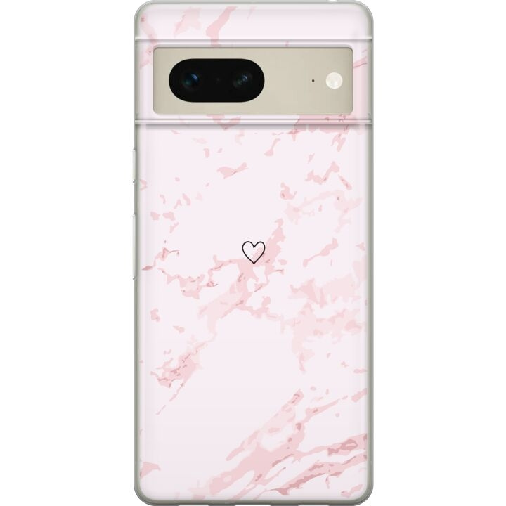 Mobile case for Google Pixel 7 with Pink Heart design in the group SMARTPHONE & TABLETS / Phone cases / Google at TP E-commerce Nordic AB (A52210)