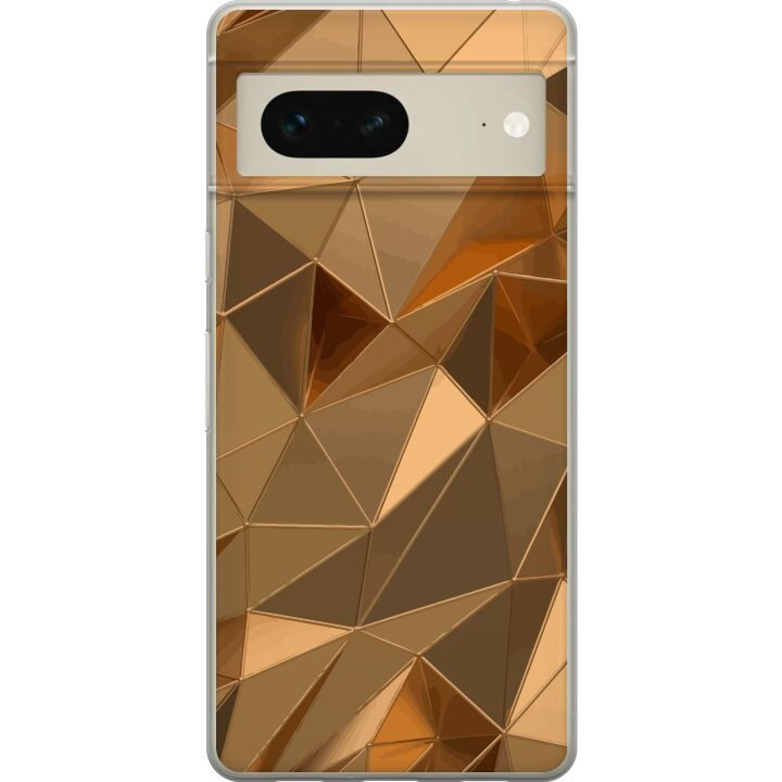 Mobile case for Google Pixel 7 with 3D Gold design in the group SMARTPHONE & TABLETS / Phone cases / Google at TP E-commerce Nordic AB (A52211)