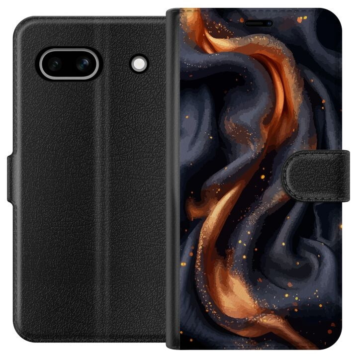 Wallet case for Google Pixel 7a with Fiery silk design in the group SMARTPHONE & TABLETS / Phone cases / Google at TP E-commerce Nordic AB (A52215)