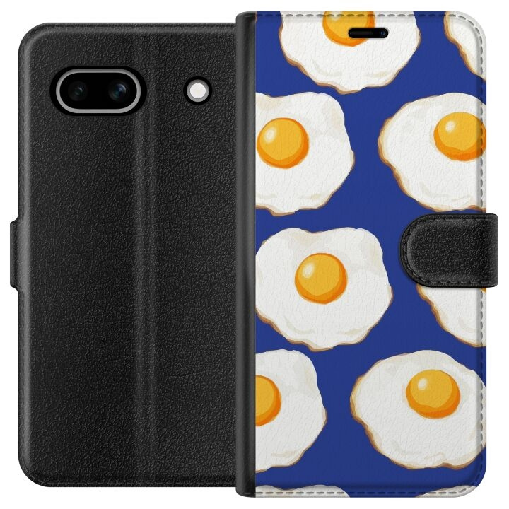 Wallet case for Google Pixel 7a with Fried eggs design in the group SMARTPHONE & TABLETS / Phone cases / Google at TP E-commerce Nordic AB (A52220)