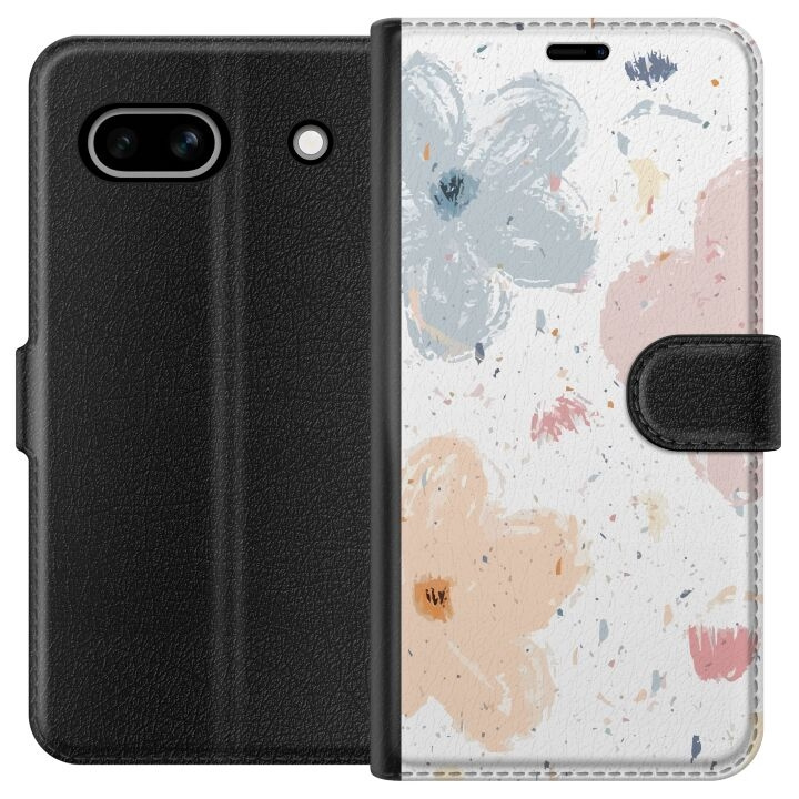 Wallet case for Google Pixel 7a with Flowers design in the group SMARTPHONE & TABLETS / Phone cases / Google at TP E-commerce Nordic AB (A52226)