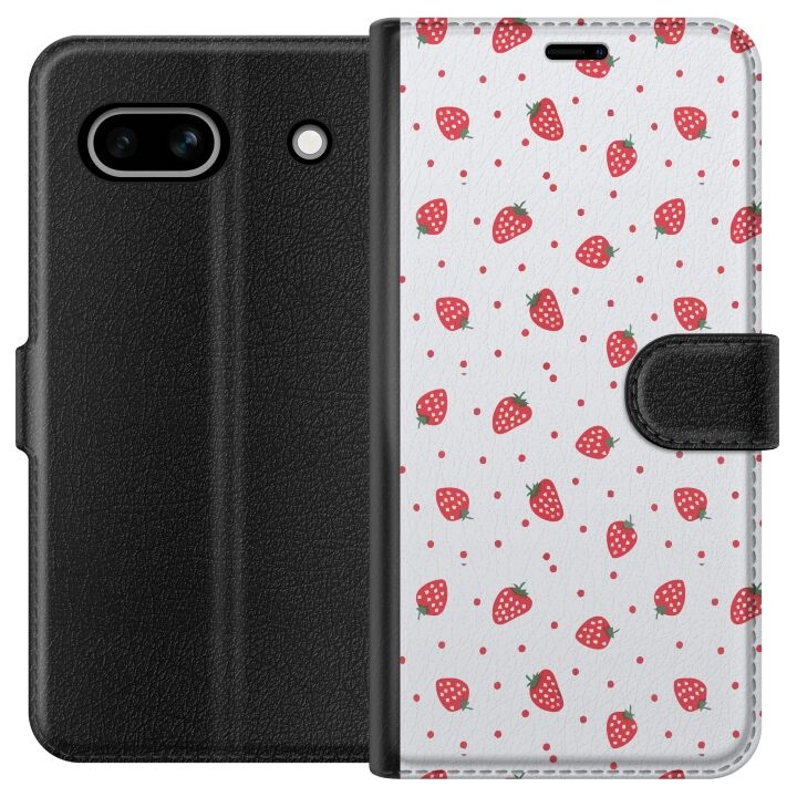 Wallet case for Google Pixel 7a with Strawberries design in the group SMARTPHONE & TABLETS / Phone cases / Google at TP E-commerce Nordic AB (A52231)