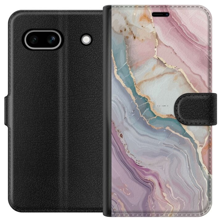 Wallet case for Google Pixel 7a with Marble design in the group SMARTPHONE & TABLETS / Phone cases / Google at TP E-commerce Nordic AB (A52236)