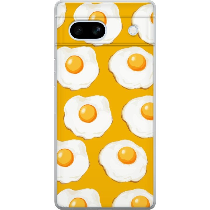 Mobile case for Google Pixel 7a with Fried egg design in the group SMARTPHONE & TABLETS / Phone cases / Google at TP E-commerce Nordic AB (A52243)